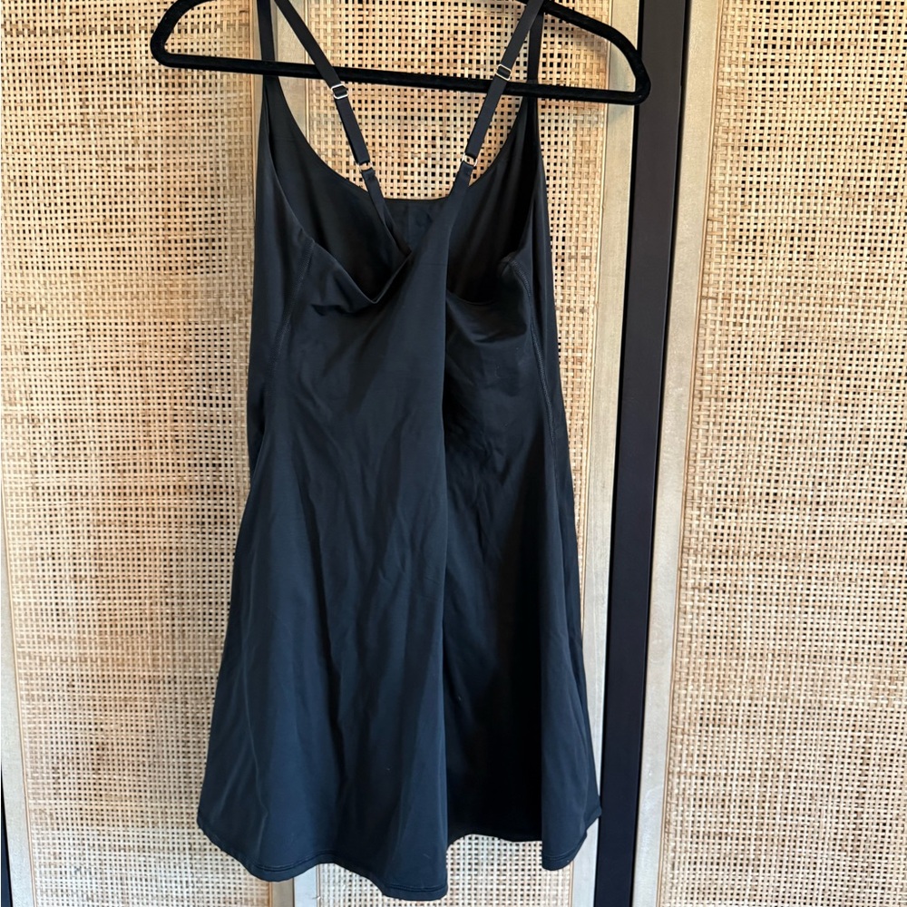 Athletic Dress With Built-in Shorts - Black - Picture 2 of 8